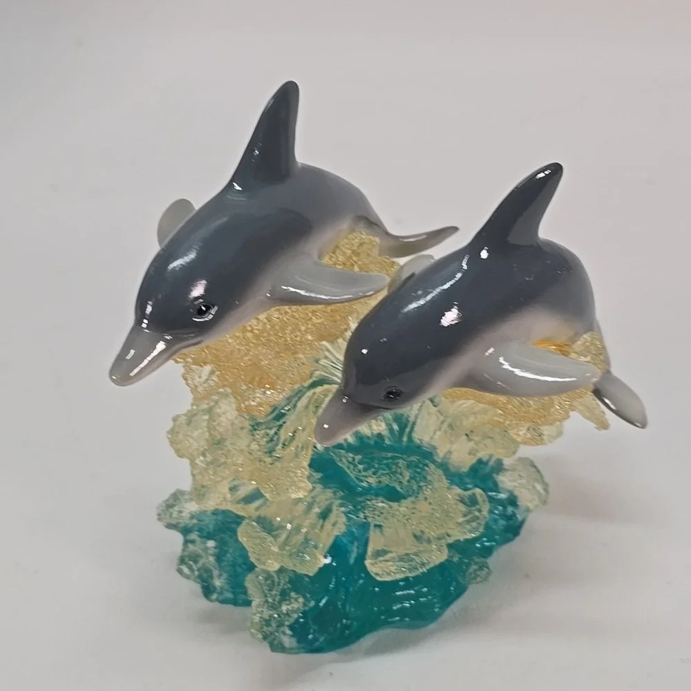 Sea Life Double Figurine Acrylic‎ Jumping Dolphins #42300 Code FVL-DOL